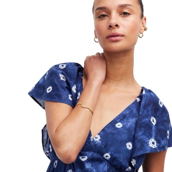 Madewell Blue and White Polka Dot Midi Dress - Picture 12 of 12